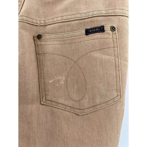 VINTAGE FARAH ULTRA STRETCH KHAKI BROWN JEAN MEASURES 30"W X 27"L - Picture 4 of 7